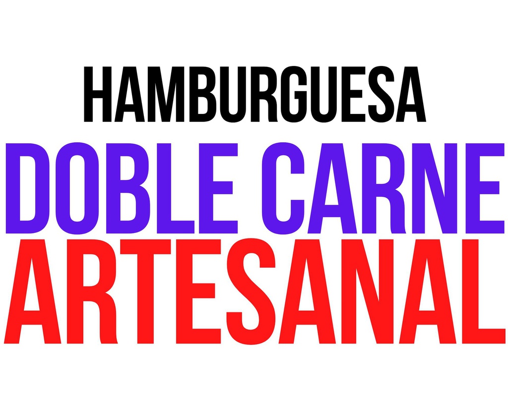 Hamburguesa doble Carne Artesanal